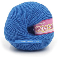 Vardhman Blue Baby Soft Acrylic Knitting Wool 150 Grams. Soft Wool Ball Hand Knitting Wool/Art Craft Fingering Crochet Hook Yarn. Sweaters, Mufflers, Caps