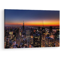 Truecanvas New York Skyline, Wooden Framed Canvas Paintings For Living Room | Bedroom | Office | Gallery | Ready Wall Mount Canvas Wall Art Painting | Size - 12 X 18In, Ct0311