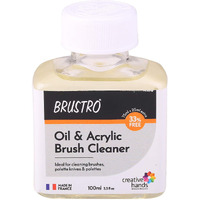 Brustro Oil And Acrylic Brush Cleaner 100Ml (75Ml + 25Ml Free)