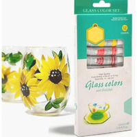 Parssufy Multicolored Glass Color Starter Set For Painting On Glass Bottles Windows Doors Mirror Pack Of (12 Colors X 12 Ml)