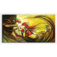 Pixelartz Radha Krishna Painting Without Frame Canvas Printed | Radha Krishna Wall Art Painting For Home (57X33 Inches, Extra Large)