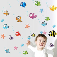 Jaamso Royals ' Cute The Clown Fish Sea ' Stickers For Walls Of Home, Wall Sticker For Living Room, Wall Stickers For Home, Wall Painting Stickers, Living Room Wall Stickers (60 Cm X 45 Cm)