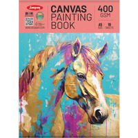 Anupam Canvas Painting Pad 100% Cotton Acrylic Gesso Primed With Acid Free Paper 10 Sheets 400 Gsm For Acrylic And Oil Painting (A5)