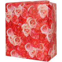 Snow Crafts Red Flowers Gift Wrapping Paper For Packaging, Birthday Gifts, Diwali Decoration, Kids Project Work (Size-18Inch X 27Inch) (Pack Of 10 Sheets)