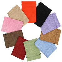 Diy Crafts Size: 8X10Cm, Color: Pink-5, 15 Pcs/Lot Drawstring Natural Burlap Bag Jute Gift Bags Multi Size Jewelry Packaging Wedding Bags With (Size: 8X10Cm, Color: Pink-5)