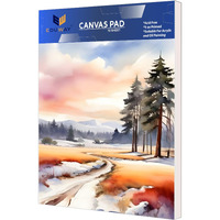 Eduway Premium Cotton Canvas Pad (12X10 Inch) | For Acrylic, Oil Painting, Drawing, Sketch & Wet Art Media | Ideal For Hobby Artist, Professional & Beginner | Acid Free, Durable 10 Sheet, Pack 1,White