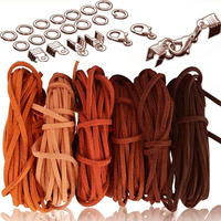 Diy Crafts Pack Of 1 Set, Gold, Faux Leather Cord Suede Cord String Rope Thread, For Jewelry Making Beading Necklace Bracelet Crafts With As Choice Cord X Ends, As Choice (Pack Of 1 Set, Gold)