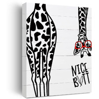 Bathroom Canvas Print Decor Bathroom Quote Giraffe Wall Painting Posters Artwork 12X15 Perfect Home Office Decoration (Framed)