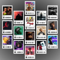 Printnet - Juice Wrld Photocards | Mini Posters Kit (Set Of 16) | Juice WrldS Lucid Dreams, Robbery, Lean Wit Me Songs Photocard Size (8 X 6 Cm) Posters For Phone Accessories, Bedroom, Office, Living Room (Juice Wrld)