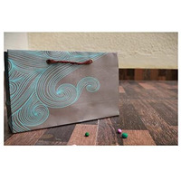 Evince Set Of 12 Small Gift Paper Bags | Geometry Pattern Men Women Adults | Office Gifts Birthday Anniversary Business Gifting Diwali Christmas | Thick Matt Finish | 6" X 6" X 2" Size