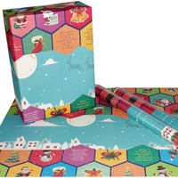 Evince - Thoughtful Presentations Christmas Bright Gift Wrapping Paper With Facts | 5 Sheets, 50 X 70 Cms | Social Office Christmas New Year Party Gifts | For Children And Adults |