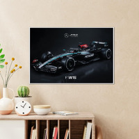 Tenorarts Mercedes F1 Car Poster 2024 Edition With Thick 300 Gsm Matt Finish Paper (18Inches X 12Inches)