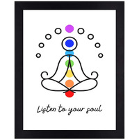 Interio Crafts Framed Poster For Meditation Room, Inspirational Quote Wall Framed Poster, Meditation Poster, Synthetic Wood, 13 X 10 Inches.