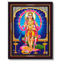 Pavan Photo Laminations Lord Murugan Subramanya Swamy Subrahmanya Wall Painting Framed Home Decor (Wood,Matte,Brown,Big Size,10 X 12 Inch) B44M