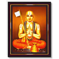 Pavan Photo Laminations Sri Ramanujar Ramanujacharya Ramanuja Charya Wall Painting Framed Home Decor (Wood,Matte,Brown,Big Size,10 X 12 Inch) B907M