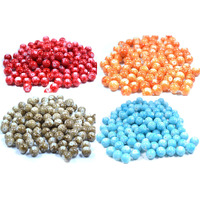 Aashya Mayro 200 Quantity 4 Different Colors Of 10 Mm Natural Stone Look Alike Round Glass Beads, Beading Kit Jewelry Making Kit- Diy Beading Arts And Crafts Kits For Teen Girls, Beginners, Adults.