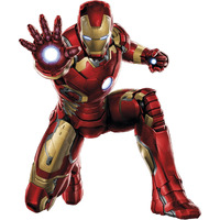 Dreamkraft Iron Man Multicolor Pvc Vinyl Wall Sticker | Self-Adhesive | 45X55Cm