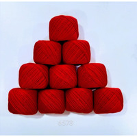 Shopobox Embroidery Material Crochet Cotton Thread Yarn For Knitting And Craft Making Combo Pack Of 10 (Red)