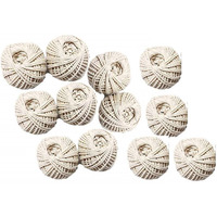 Rsp Quality Bit  Cotton Piping Thread Dori, White, Pack Of 12