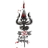 Om Namah Shivaya Spiritual Wall Art, Black And Red, 10.5 * 6Cmc