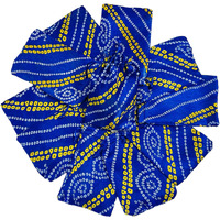 Krisah Pack Of 50 Pcs Potli Gift Pouches Bags, Small Size,18 Cm X 12 Cm, Bandhej Print, Blue