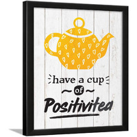 Chaka Chaundh Tea Quotes Wall Frames - Tea Posters For Wall Framed -Kitchen Quotes Wall Frames Decor Tea Quotes Wall Frames (13.6 X 10.6 Inches)(Yellow)