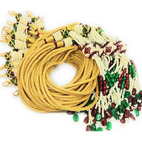 Sharalle Adjustable Dori Necklace Back Rope With Hook And Tassel For Silk Thread Jewellery Gold And Silver Pearl Zari Silk Terracotta And Quilling Jewelry (Art Deco, 4) (Y5-Oj6I-35Hv)