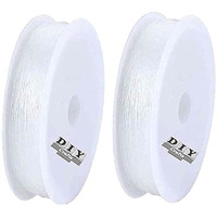 Diy Crafts Pack Of 2 Rolls, 1.0Mm, 2 Rolls, Stretchy Clear Elastic Stretch Crystal Thread String Cord For Diy Necklace Jewelry Making And Craft Bracelet Be (Pack Of 2 Rolls, 1.0Mm)