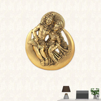 Handicrafts Paradise Metal Wall Hanging Figurine, Gold, 7.5 X 0.5 X 9 Inch, 1 Pcs