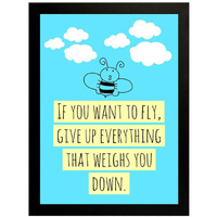 Interio Crafts Motivational Quotes Home Decor Inspirational Poster Office Decor Wall Poster With Frame(Frame Size: 13X10 Inches)