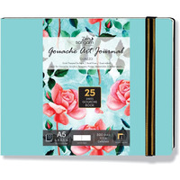 Zen Sangam Express Your Mind A5 Gouache Premium Art Journal Landscape 300 Gsm Cold Pressed Gouache Book (14.8 X 21Cm, Sky Blue) - 50 Pages (25 Sheets)