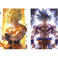 Graficative Dragon Ball Z Anime Goku Ultra Power Pose Poster | 12X18 Inches Size | Both Side Matte Lamination On 220Gsm Paper | Unframed Rolled Poster With Double-Side Tape (Combo Of 2 (Goku 02))
