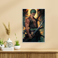 Tenorarts Zoro Poster Onepiece Anime Wall Posters With Thick 300 Gsm Matt Finish Paper (18 Inches X 12 Inches)
