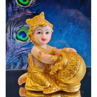 Satyam Kraft 1 Piece Lord Krishna Canvas Painting | Gopal Murti, Bala Krishna, Balakrishna Swing, Makhan Leela, Janmashtami Artwork For Home & Office Decoration(Poly Resin)