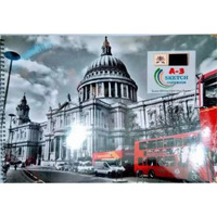 Sejascollections ( Pack Of 1 ) A3 Spiral Bound Sketch Book | 60 Cartridge Sheets With 60 Butter Papers | Drawing Book, Art File 60 X 2 Pages (Including Butter Paper) With 140 Gsm, Snow White Cartridge Papers, Ideal For Drawing, Sketching, Colouring And Painting. Color And Design May Vary.