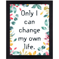 Interio Crafts Change Motivational Wall Frames - Inspirational Quotes Wall Frames For Home/Office Wall Decor (Size 13"X10" Inches,Black)