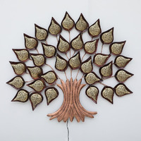Miracle Craft Metal Wall Art Tree Wall Hanging Leaf Multicolour Wall Decor Perfect For Living Room, Home, Bedroom Office, Hotel (Without Led)