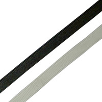 Aakriti 10 Meter White & 10 Meter Black Polyester Elastic Used For Sewing, Stitching, Tailoring, Elastic Pants And Other Diy Items Mask Making Elastic(Woven Elastic, 10Mm)