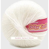 Vardhman Knitting Yarn Baby Soft Print Wool For Knitting, Kids Crochet Yarn Wool For Hand Knitting Art Craft, Knitting Wool Yarn For Scarves Hats And Dresses White (6 Pcs + Multi Color), 25 Gram