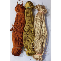 Omx 2.5 Mm Thick, 60 To 75 Mtr, In 1 Roll, 3 Colours (Total 225 Mtr) Malai Macrame Cord/Malai Dori/Silk Macrame, Bugtail Satin Cord Shamballa Beading (Brown, Gold & Gold Beige)