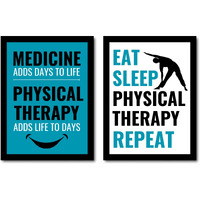 Jabsy Physiotheraphy Clinic Hospital Motivational Framed Poster | Best For Physiotherapist Doctor Gift (A4 Size) (Pack Of 02)
