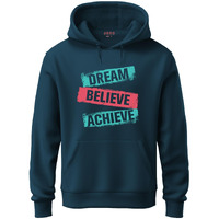 Adro Men's Cotton Neck Hooded Sweatshirt (H20-M-Dba-Sb_Teal_L)