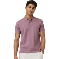 Xyxx Men's Solid Regular Fit T-Shirt (Xy_Cr14_Polo Tshirt_1_Rose Blush