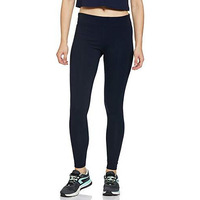 Enamor Essentials Womens Mid Rise Slim Fit Ankle Length Breathable Stretch Lounge Legging - E070-(E070_Navy_M)