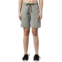 Enamor Athleisure Shorts For Women With Pockets With Adjustable Waist Used For Gym Yoga Workout (A702_Army Green Melange_L)
