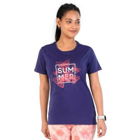 Rupa Colors Playsure Printed Cotton Blended Round Neck Women's T-Shirt, Short-Sleeve, Pack Of 1