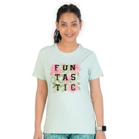 Rupa Colors Playsure Printed Cotton Blended Round Neck Women's T-Shirt, Short-Sleeve, Pack Of 1
