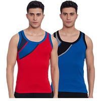 Rupa Men's Solid Regular Fit Vest (Color & Print May Vary) (Pack Of 2) (Hunk 73 2P_Assorted_100 100 Cm)