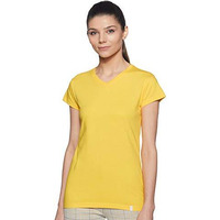 Rupa Women's Solid Regular Fit T-Shirt (Sltvn08Vylw_Yellow_S