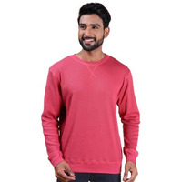 Colors Waffle Texture Full Sleeve T-Shirt For Men - 100% Cotton, Ribbed Crew Neck, Breathable Fabric, Enhanced Texture, Super Stretchable, Label-Free Comfort, Anti-Fungal Dye. Pack Of 1 Berry Pink